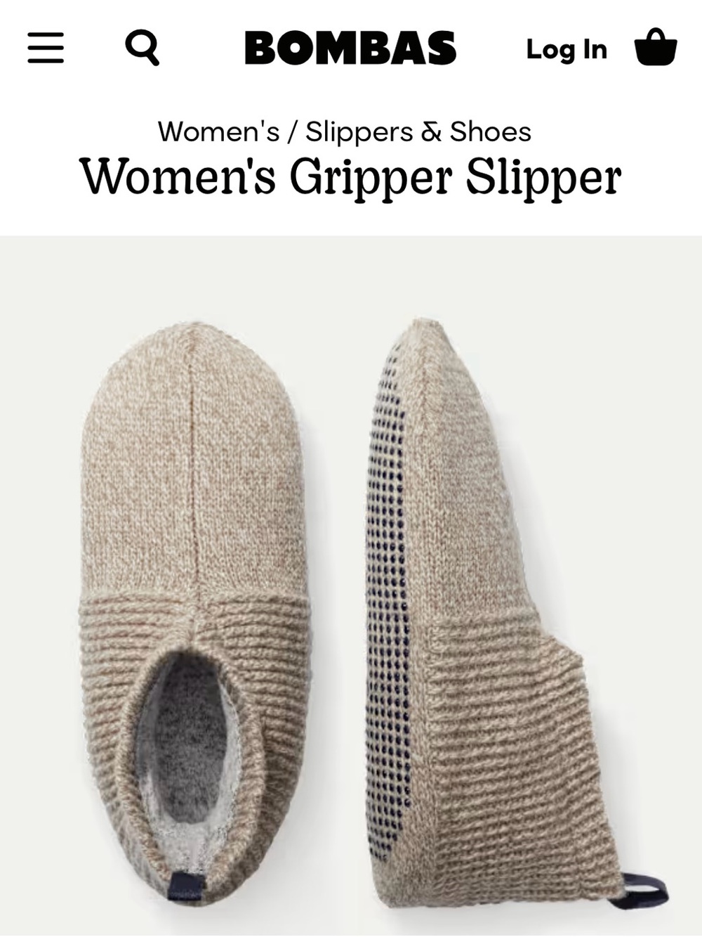 Women’s gift: Bombas Women's Gripper Slipper - Medium